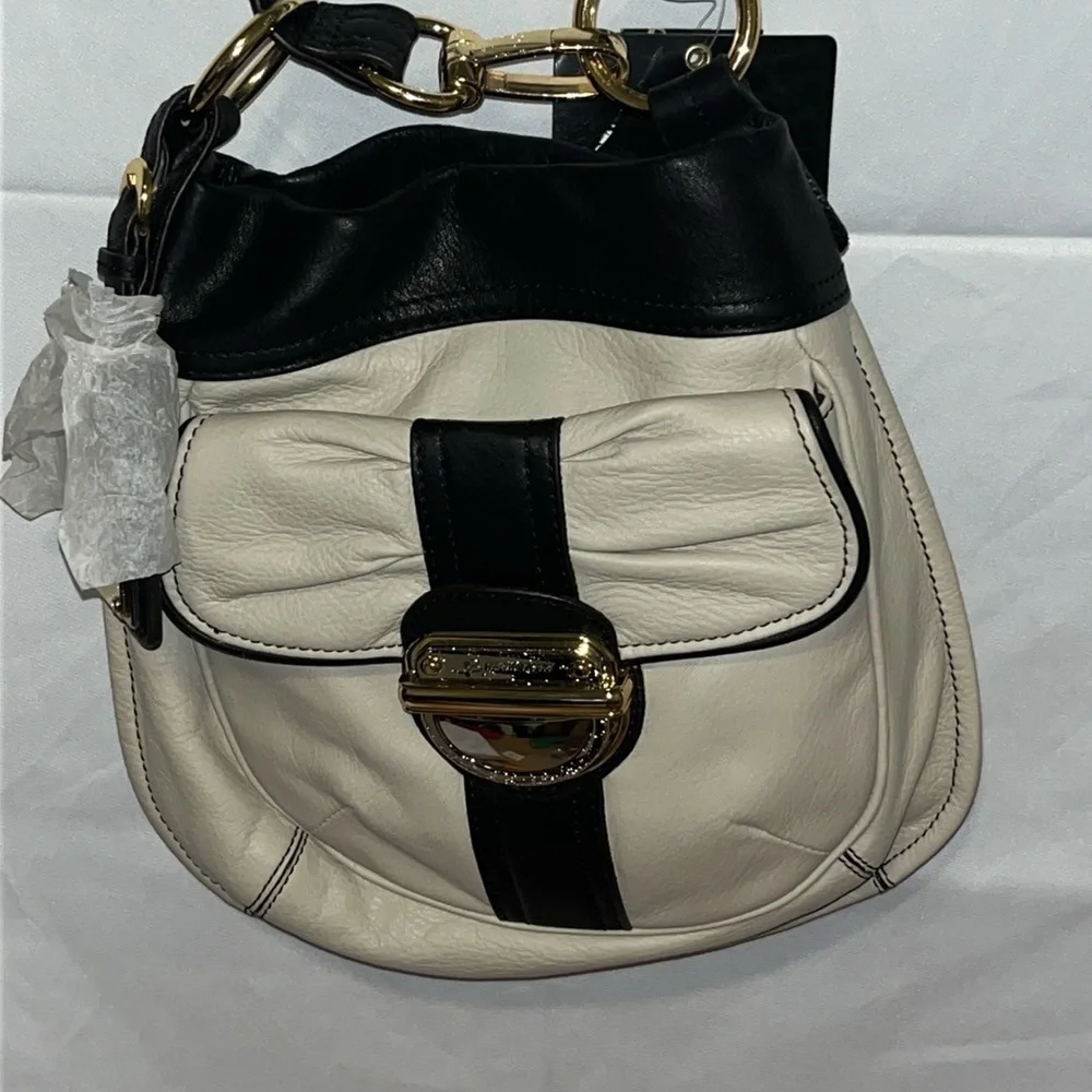 B. Makowsky, Black and Cream Crossbody, New with Tags